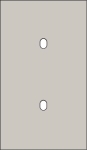 Double cover plate, vertical 60 mm centre distance, for two single switching functions, Niko Toggle