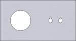 Double cover plate, horizontal 71 mm centre distance, for one socket function and one double switchi