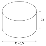 Fenda lampenkap, d455 / h280, Wit